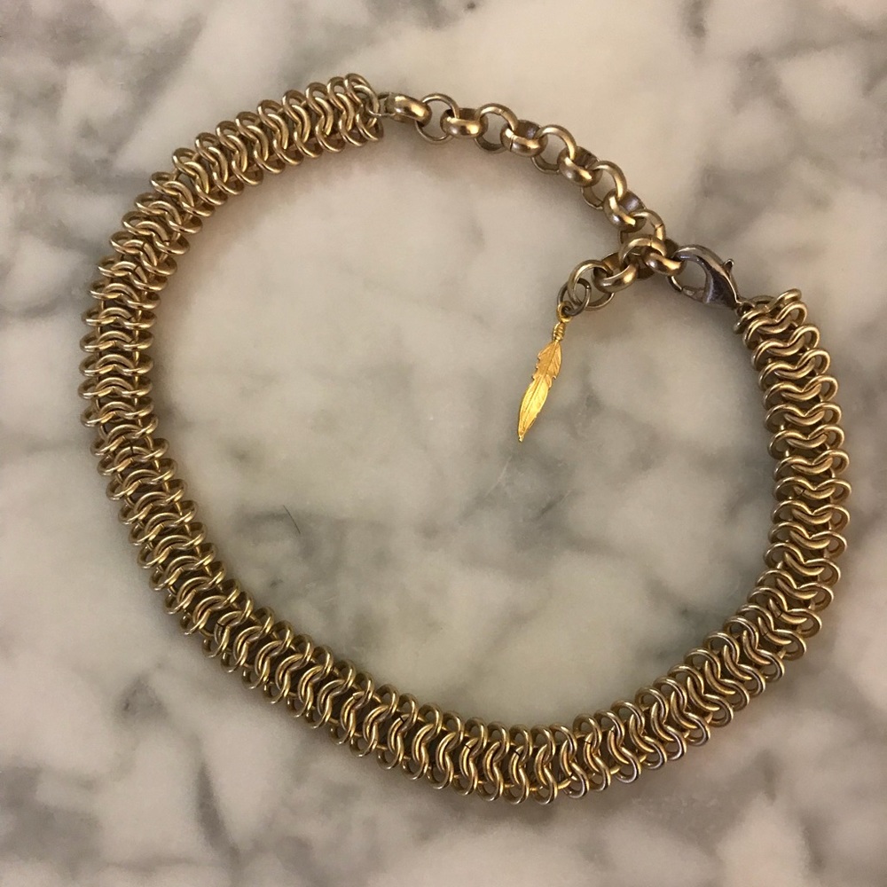 Gold choker necklace